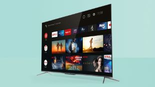 1 BOXED TCL 55C715 55" 4K QLED ANDROID TV WITH STAND AND REMOTE RRP Â£499 (WORKING)