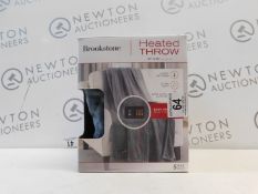 1 BOXED BROOKSTONE HEATED THROW 127 X 152 CM RRP Â£44.99