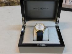 1 BOXED EMPORIO ARMANI SWISS MADE GOLD GENTS WATCH MODEL ARS3019 RRP Â£600