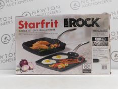 1 BOXED STARFRIT THE ROCK GRILL PAN & GRIDDLE SET RRP Â£64.99