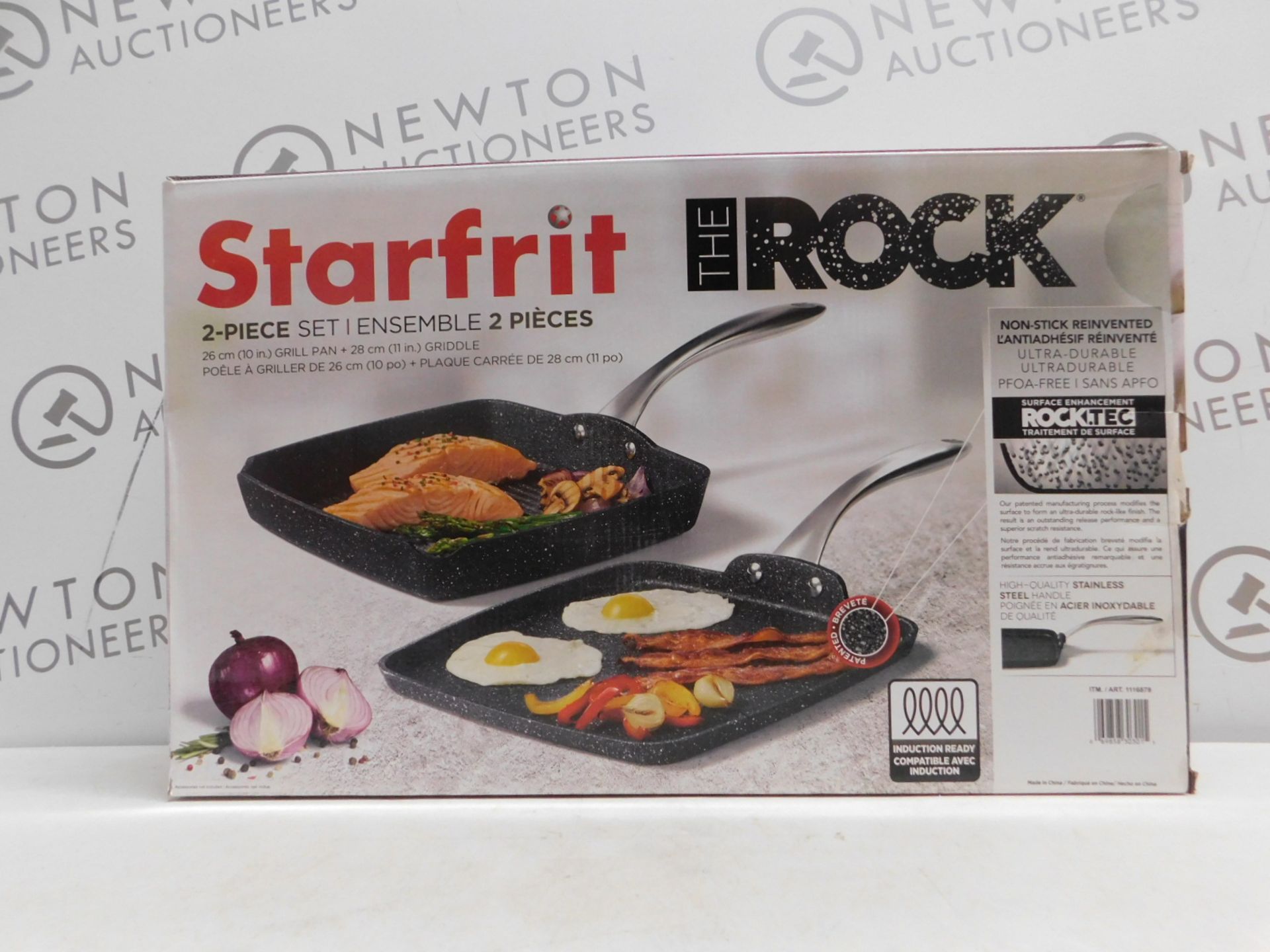 1 BOXED STARFRIT THE ROCK GRILL PAN & GRIDDLE SET RRP Â£64.99