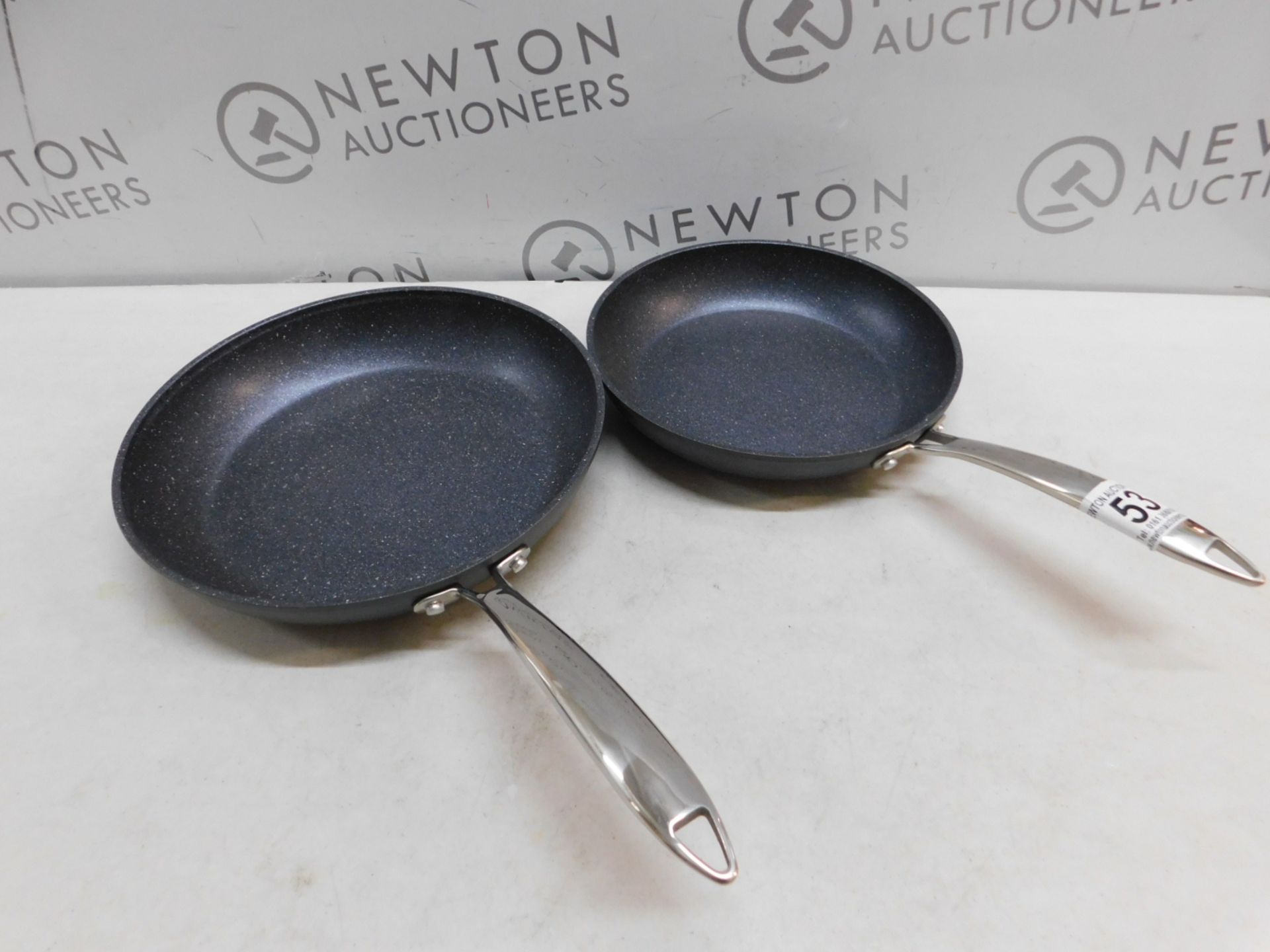 1 SET OF 2 GRANITESTONE DIAMOND PRO NON STICK FRY PANS RRP Â£79.99