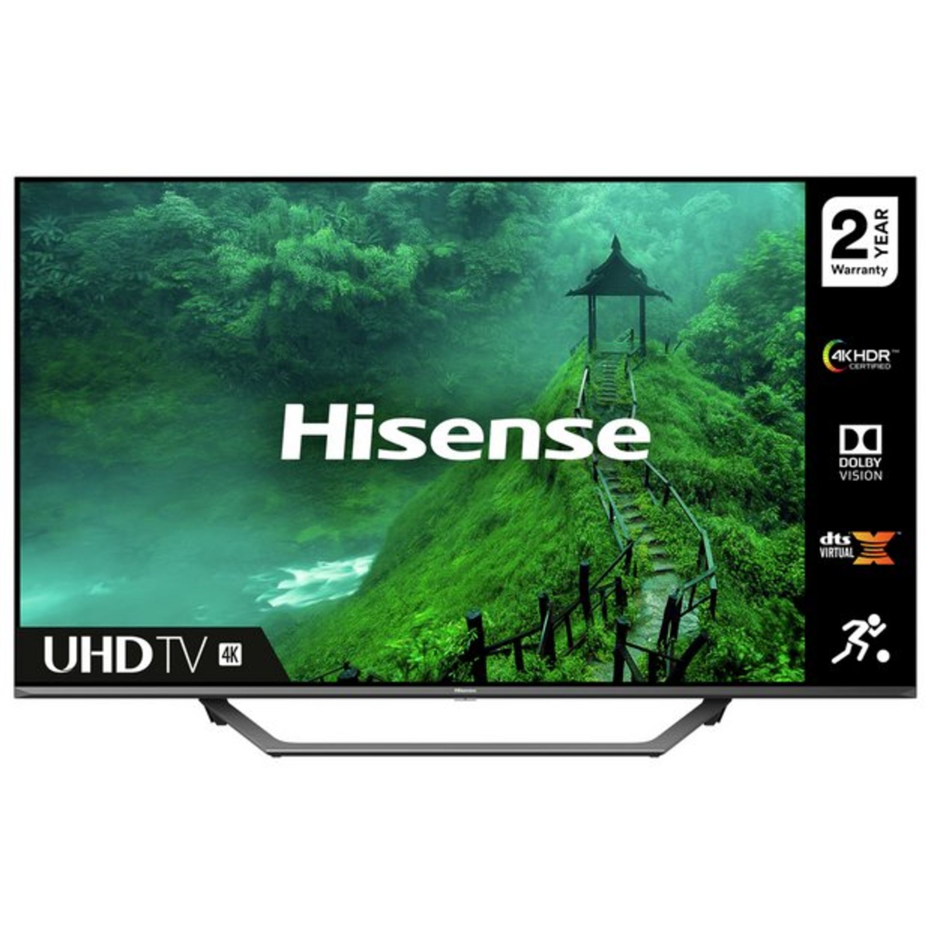 1 HISENSE 65A7300FTUK 65" SMART 4K ULTRA HD HDR LED TV WITH REMOTE AND STAND RRP Â£649 (WORKING)