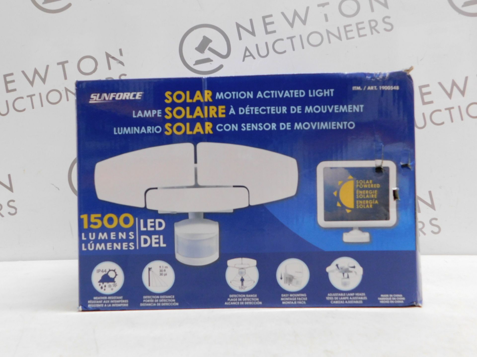 1 BOXED SUNFORCE LED TRIPLE HEAD SOLAR MOTION ACTIVATED LIGHT RRP Â£119.99