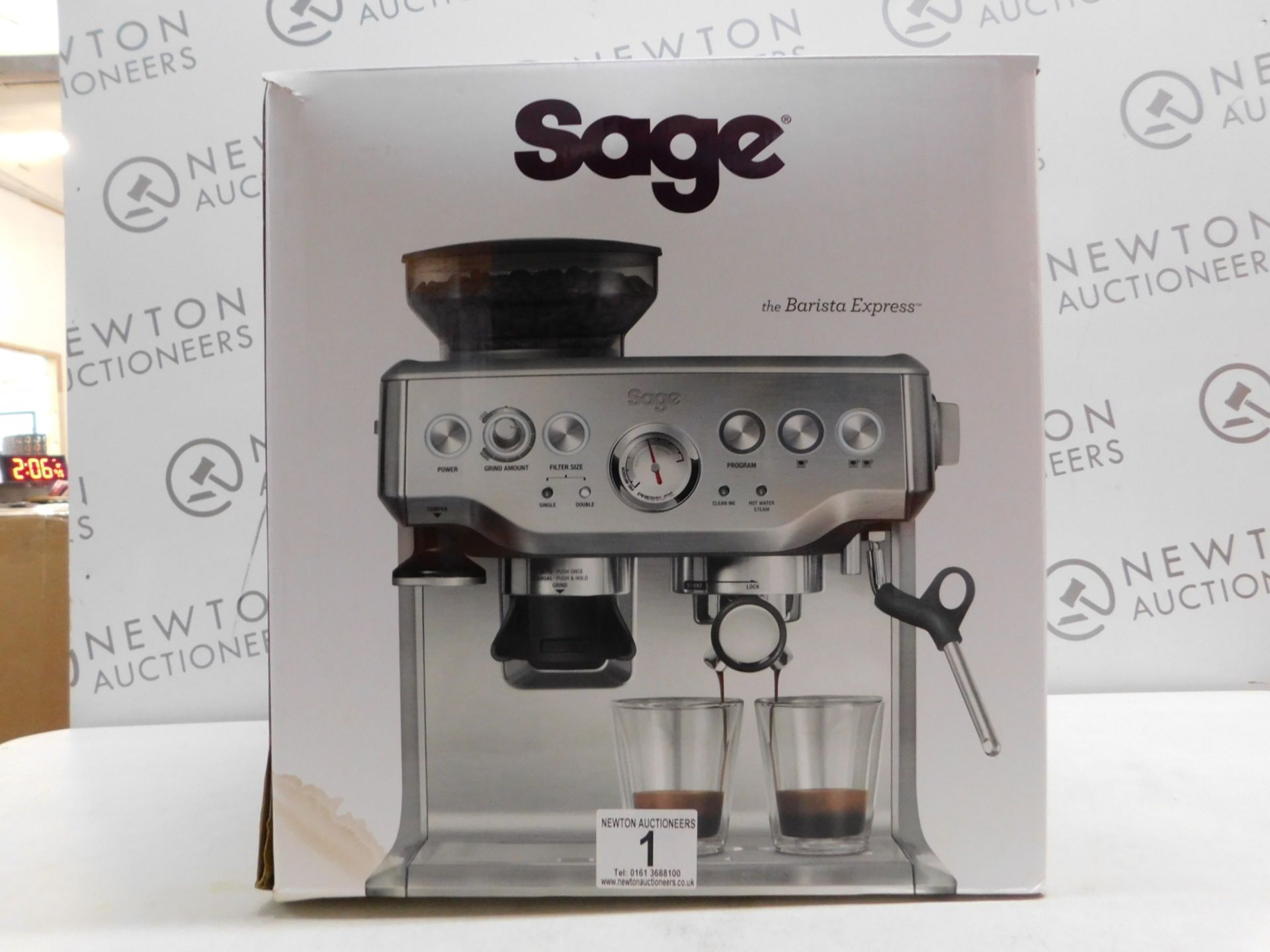 1 BOXED SAGE BARISTA EXPRESS BES875UK BEAN TO CUP COFFEE MACHINE RRP Â£549.99