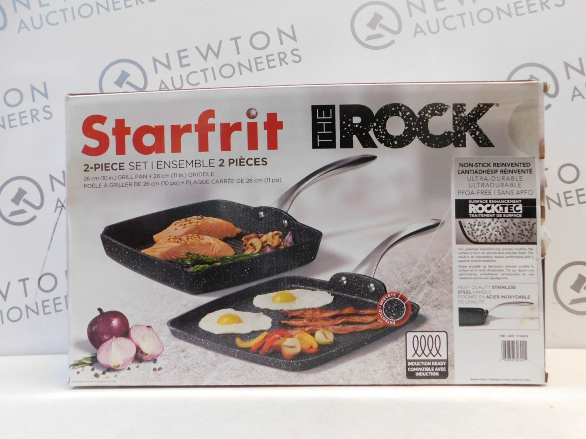 1 BOXED STARFRIT THE ROCK GRILL PAN & GRIDDLE SET RRP Â£64.99