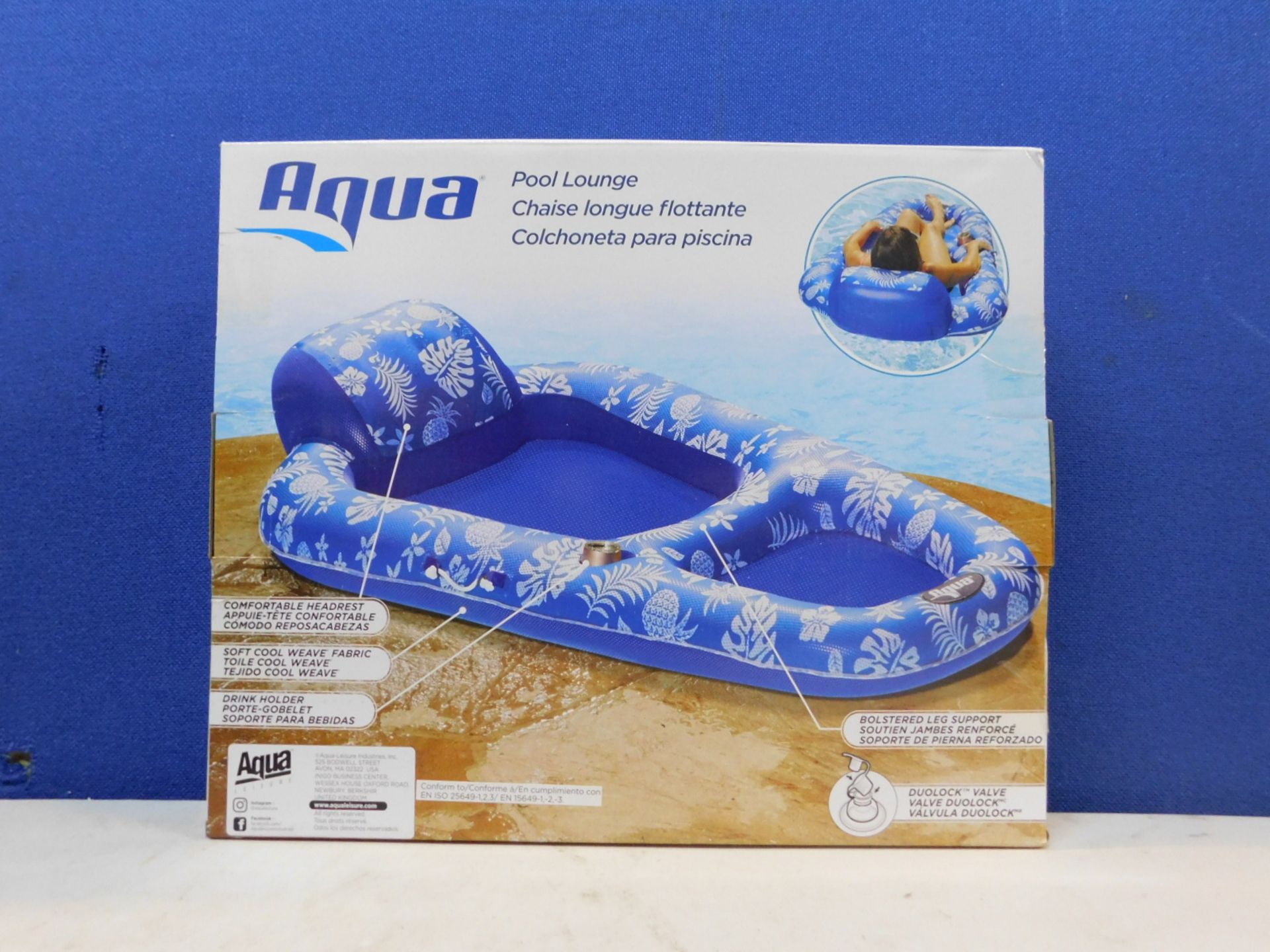 1 BRAND NEW BOXED AQUA POOL LOUNGE RRP Â£39.99