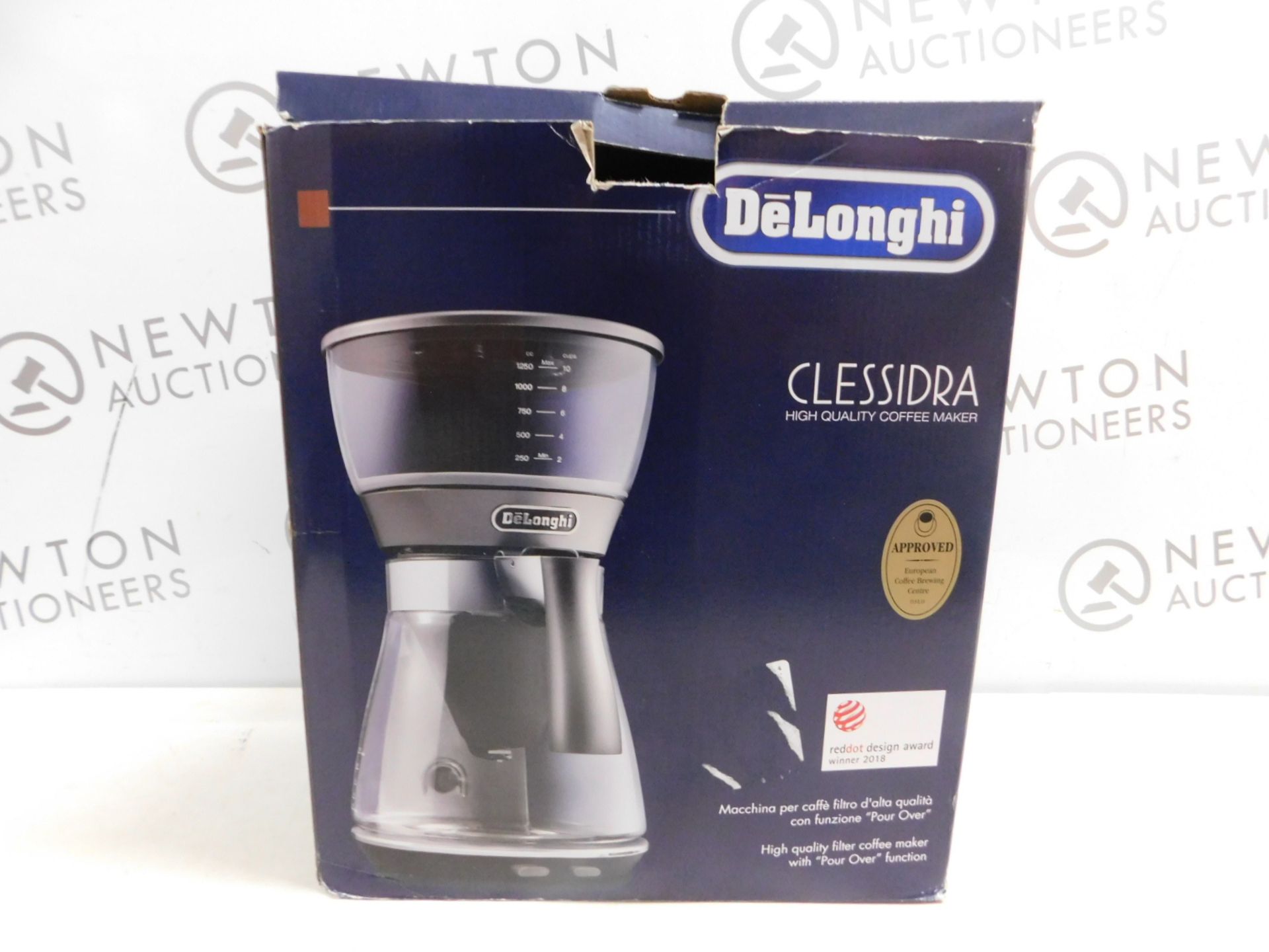 1 BOXED DELONGHI CLESSIDRA ICM17210 FILTER COFFEE MACHINE RRP Â£159 (POWERS ON)