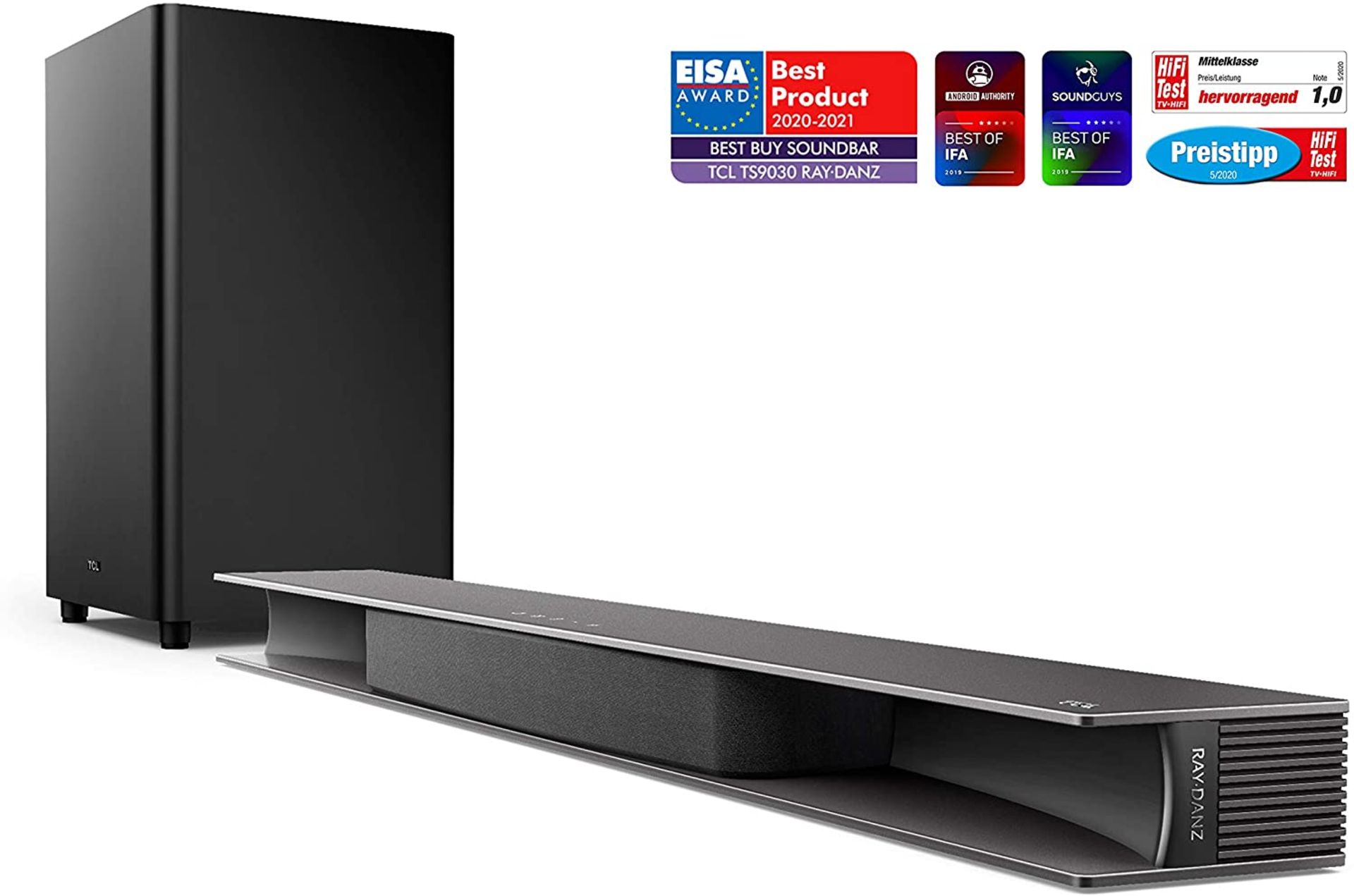 1 TCL TS9030 3.1CH RAY DANZ SOUNDBAR FOR TV WITH WIRELESS SUBWOOFER RRP Â£349 (WORKING)