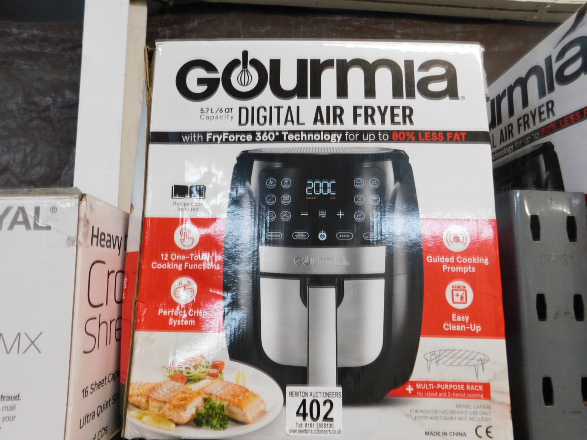 1 BOXED GOURMIA 5.7L DIGITAL AIR FRYER RRP Â£89.99