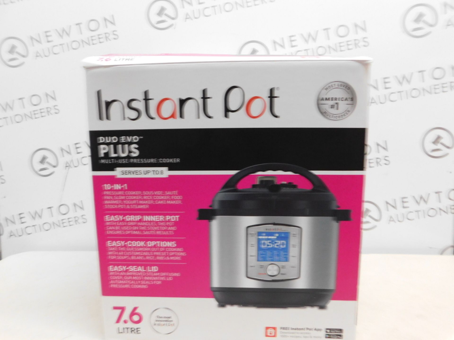 1 BOXED INSTANT POT DUO EVO PLUS 10 IN 1 ELECTRIC PRESSURE COOKER 7.6L RRP Â£149