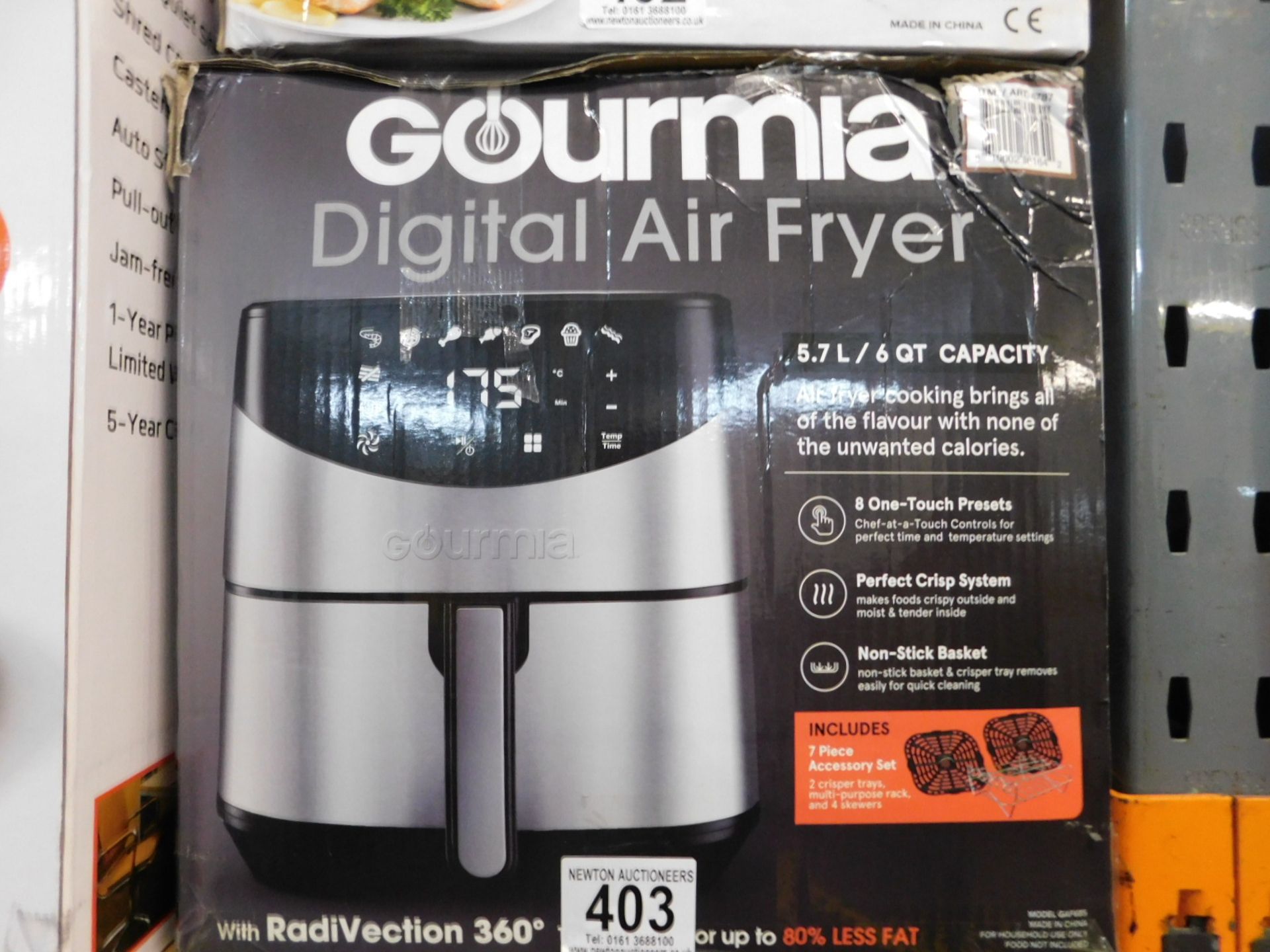 1 BOXED GOURMIA 5.7L DIGITAL AIR FRYER RRP Â£89.99