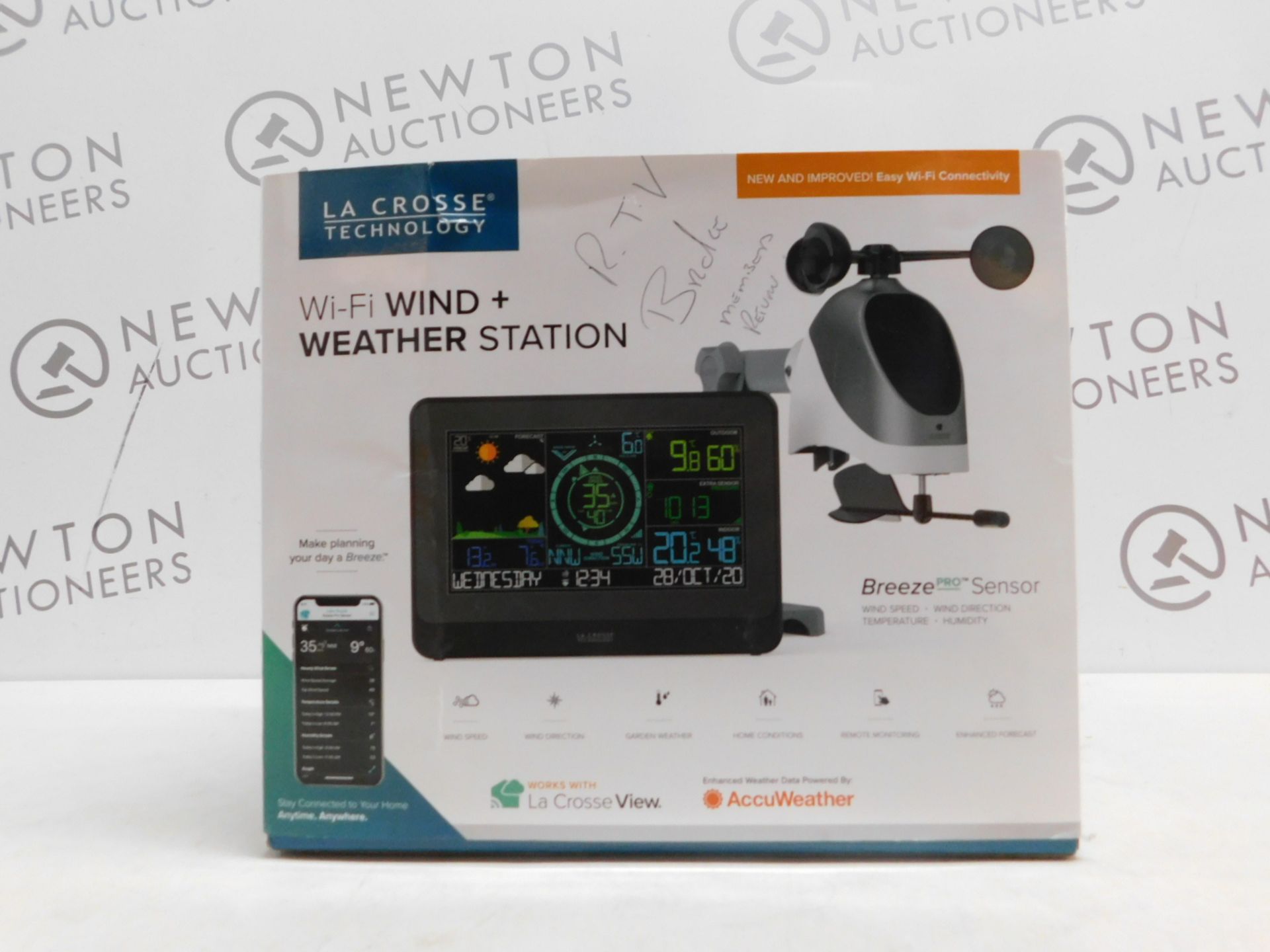 1 BOXED LA CROSSE TECHNOLOGY WI-FI WIND PLUS WEATHER STATION RRP Â£99.99