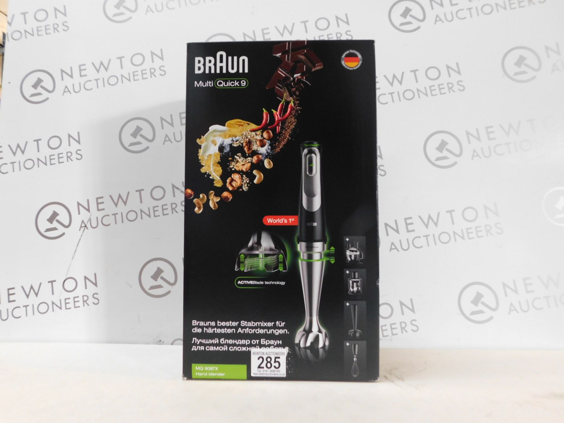 1 BOXED BRAUN MULTI-QUICK 9 MQ9087X HAND BLENDER WITH ACCESSORIES RRP Â£149.99