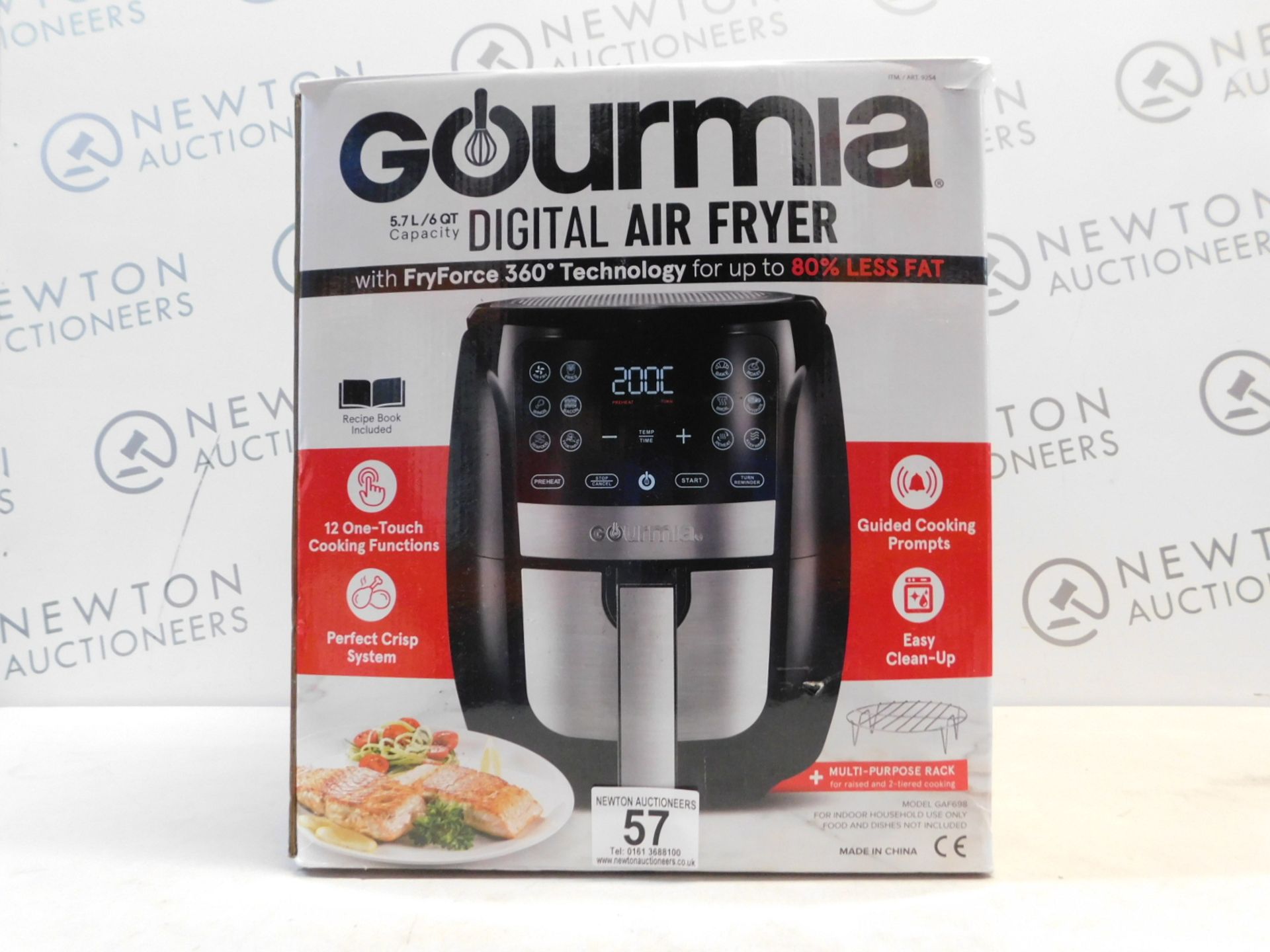 1 BOXED GOURMIA 6QT/5.7L DIGITAL AIR FRYER RRP Â£89.99