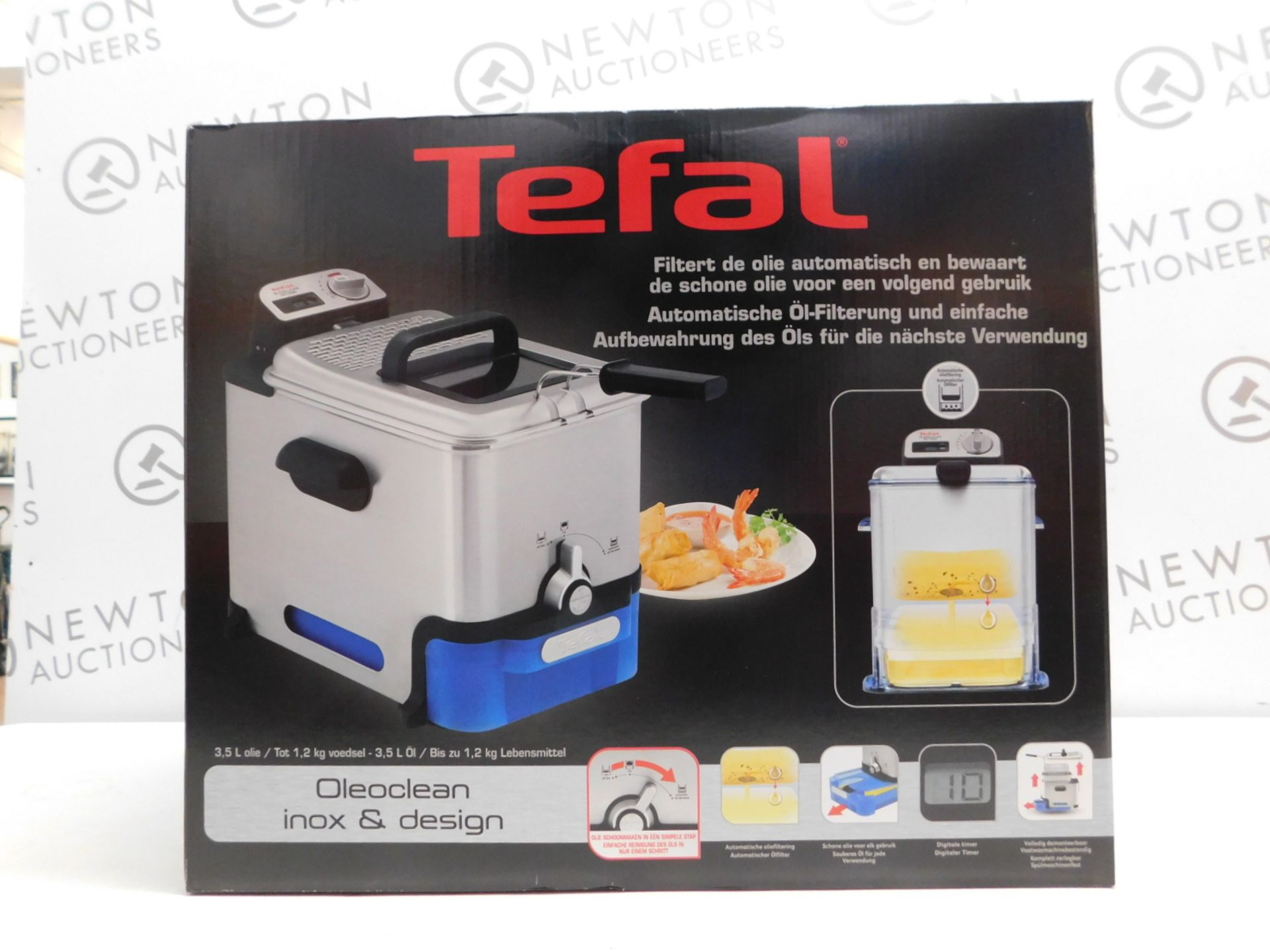 1 BOXED TEFAL FR8040 OLEOCLEAN PRO INOX & DESIGN DEEP FRYER RRP Â£129.99