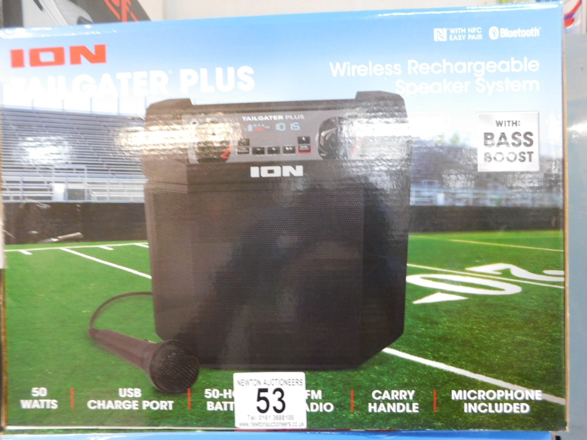 1 BOXED ION TAILGATER PLUS WIRELESS RECHARGEABLE PORTABLE SPEAKER SYSTEM RRP Â£129