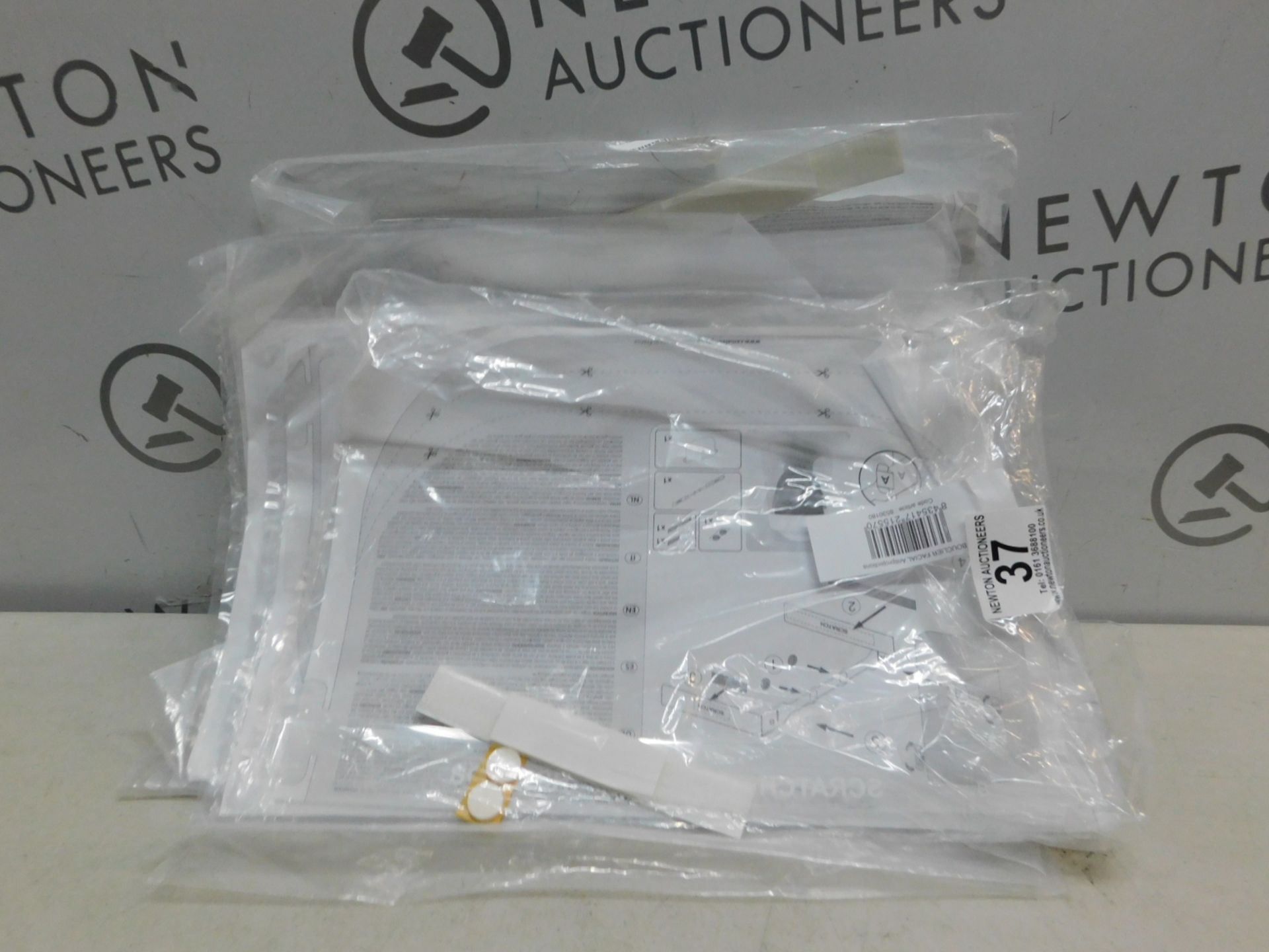 1 SET OF 10 (APRX) BRAND NEW BOUCLIER FACIAL ANTI-PROJECTION FULL FACE SHIELD VISORS RRP Â£9.99