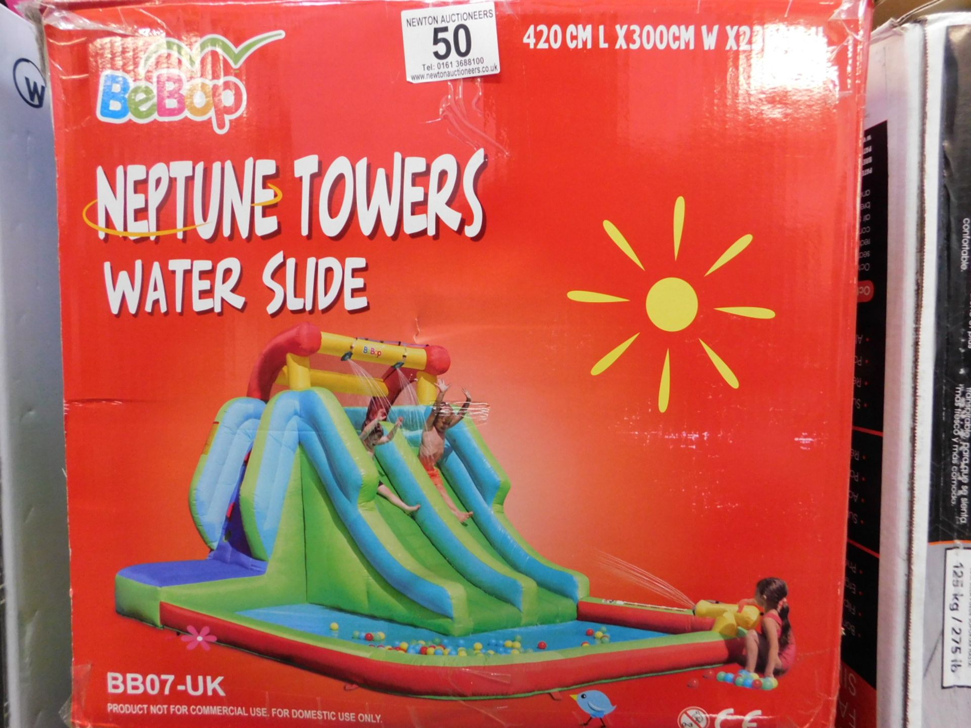 1 BOXED BEBOP NEPTUN TOWER WATER SLIDE (L 420 X W 300 X H 230 CM) RRP Â£499