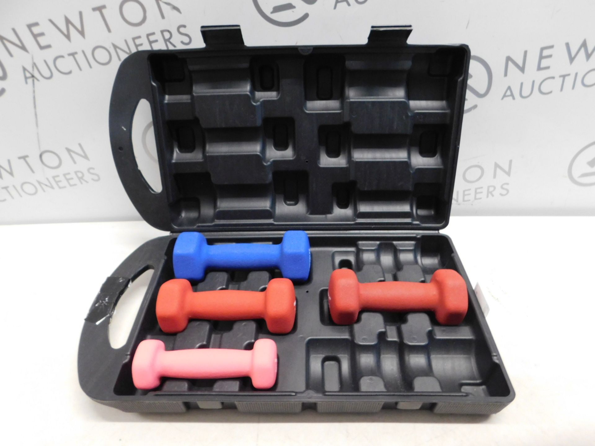 1 QUICKPLAY FITNESS DUMBELLS HAND WEIGHTS SET WITH CARRY CASE RRP Â£39 (4 IN BOX)
