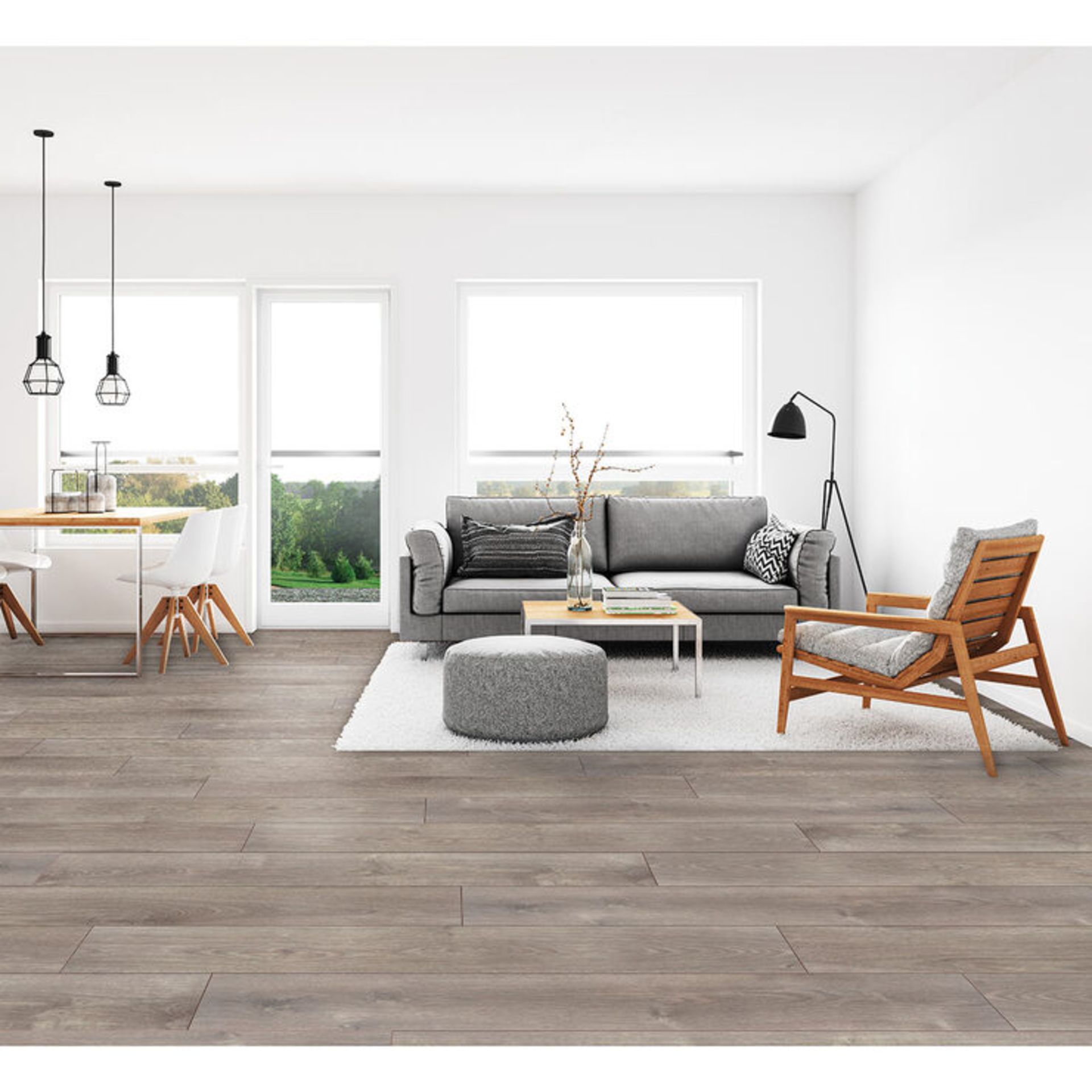 1 BOXED GOLDEN SELECT HARTFORD (OAK) SPLASH SHIELD AC5 LAMINATE FLOORING WITH FOAM UNDERLAY - (