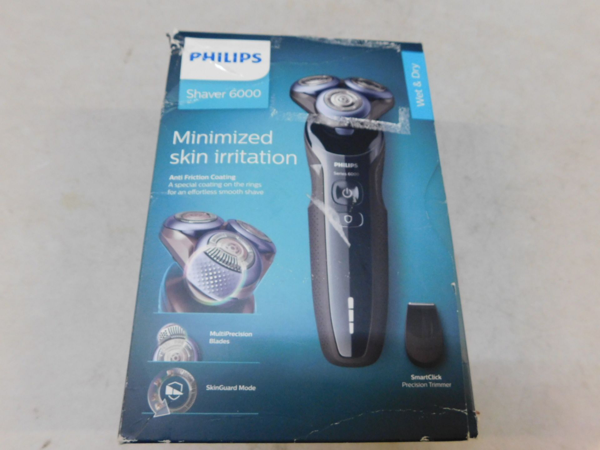 1 BOXED PHILLIPS WET AND DRY SHAVER 6000 MODEL S6630/11 RRP Â£129.99
