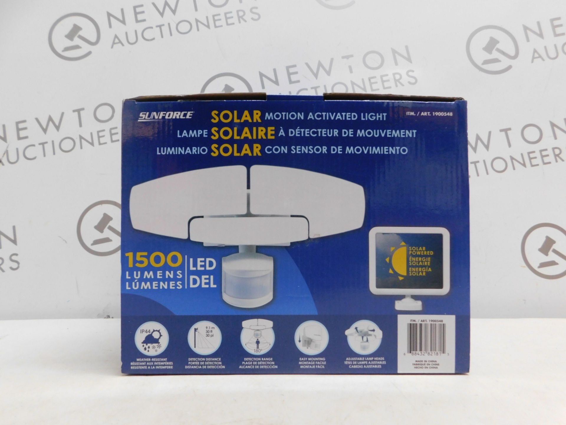 1 BOXED SUNFORCE LED TRIPLE HEAD SOLAR MOTION ACTIVATED LIGHT RRP Â£119.99