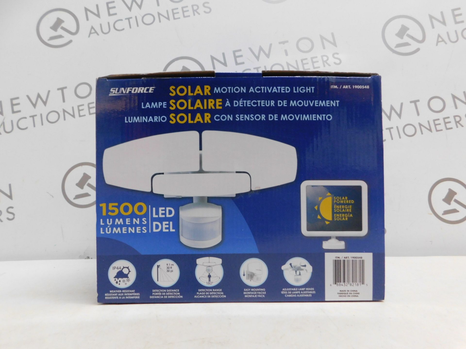 1 BOXED SUNFORCE LED TRIPLE HEAD SOLAR MOTION ACTIVATED LIGHT RRP Â£119.99