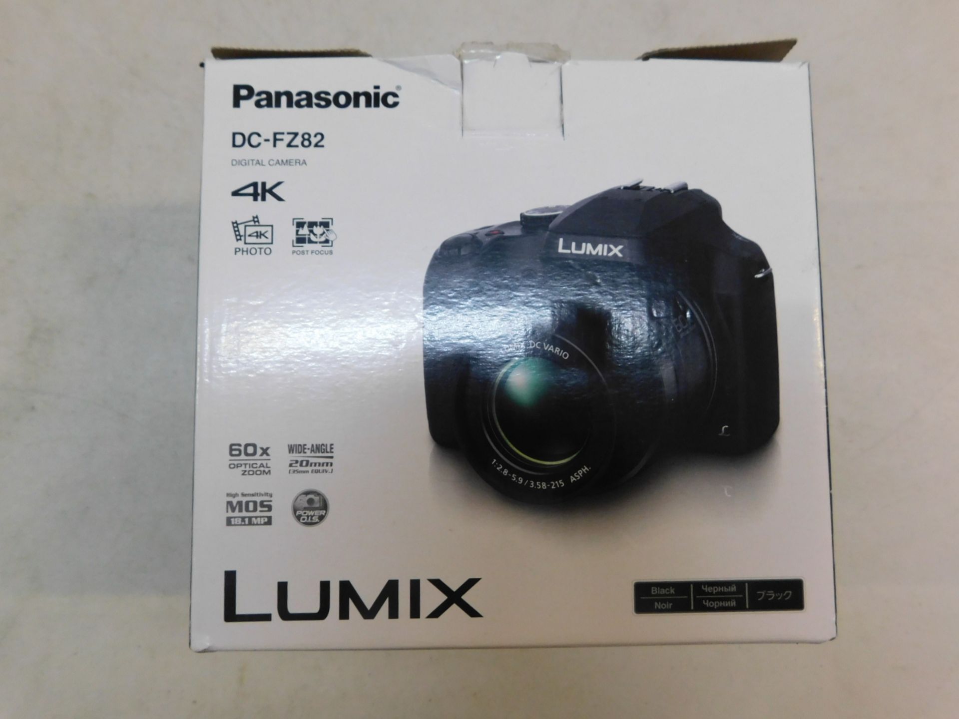 1 BOXED PANASONIC DC-FZ82 4K UHD 60X OPTICAL ZOOM DIGITAL BRIDGE CAMERA RRP Â£299