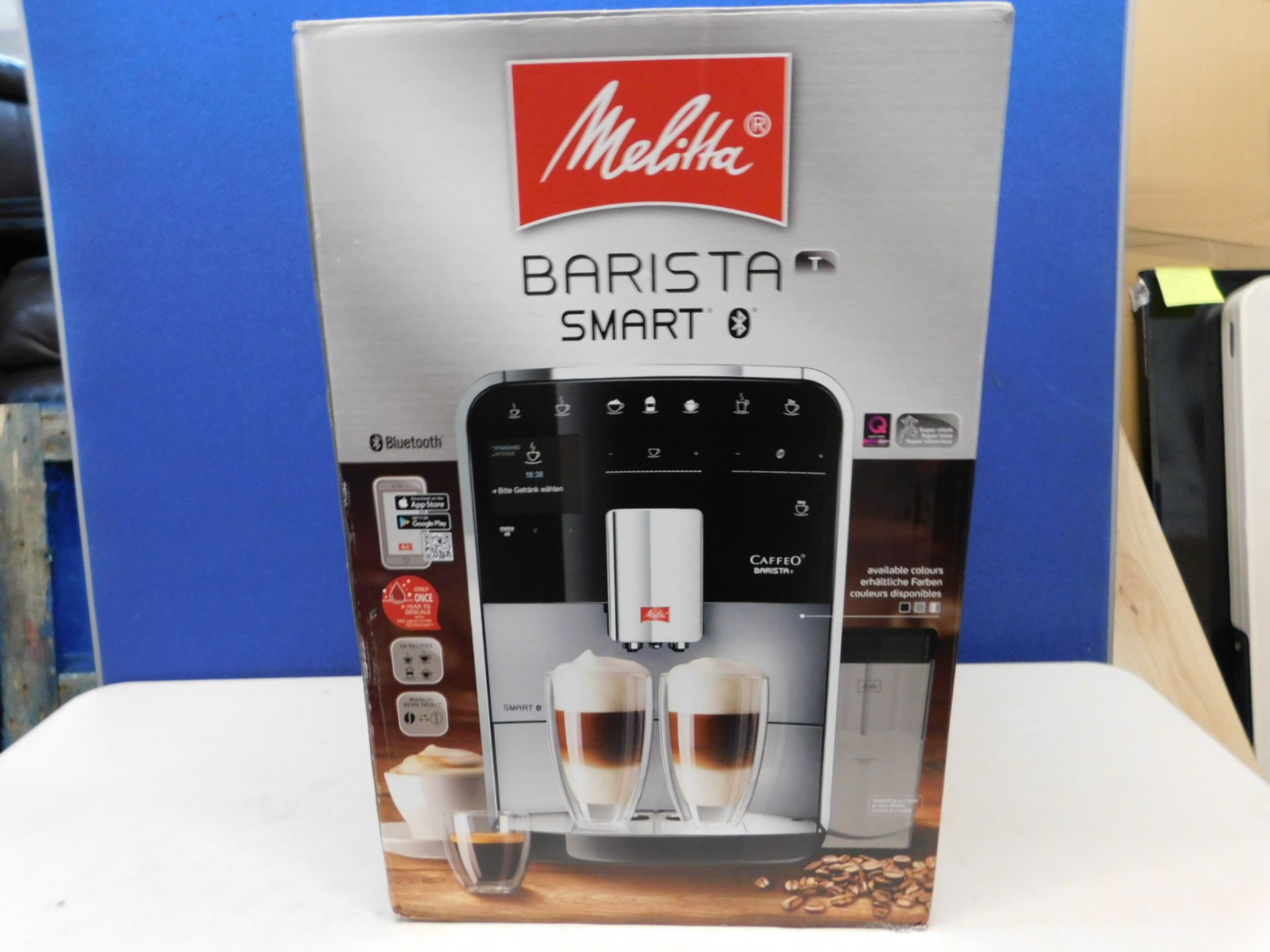 1 BOXED MELITTA F83/0-101 BARISTA T SMART SILVER BEAN TO CUP COFFEE MACHINE RRP Â£1049.99