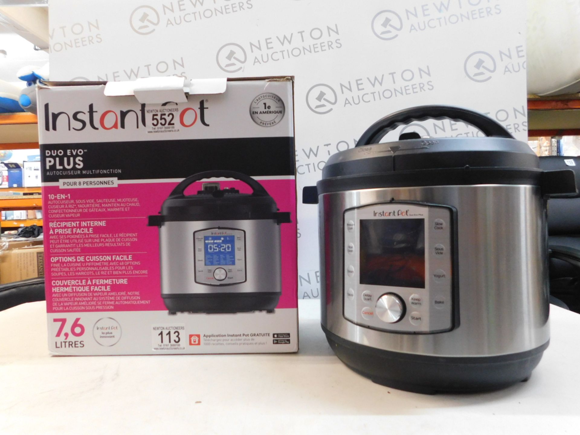 1 BOXED INSTANT POT DUO EVO PLUS 10 IN 1 ELECTRIC PRESSURE COOKER 7.6L RRP Â£149