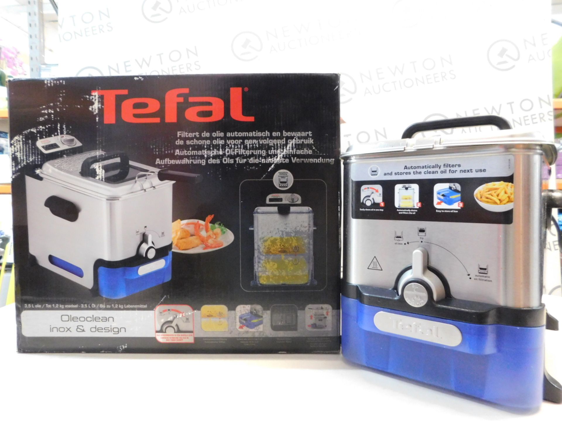 1 BOXED TEFAL FR8040 OLEOCLEAN PRO INOX & DESIGN DEEP FRYER RRP Â£129.99