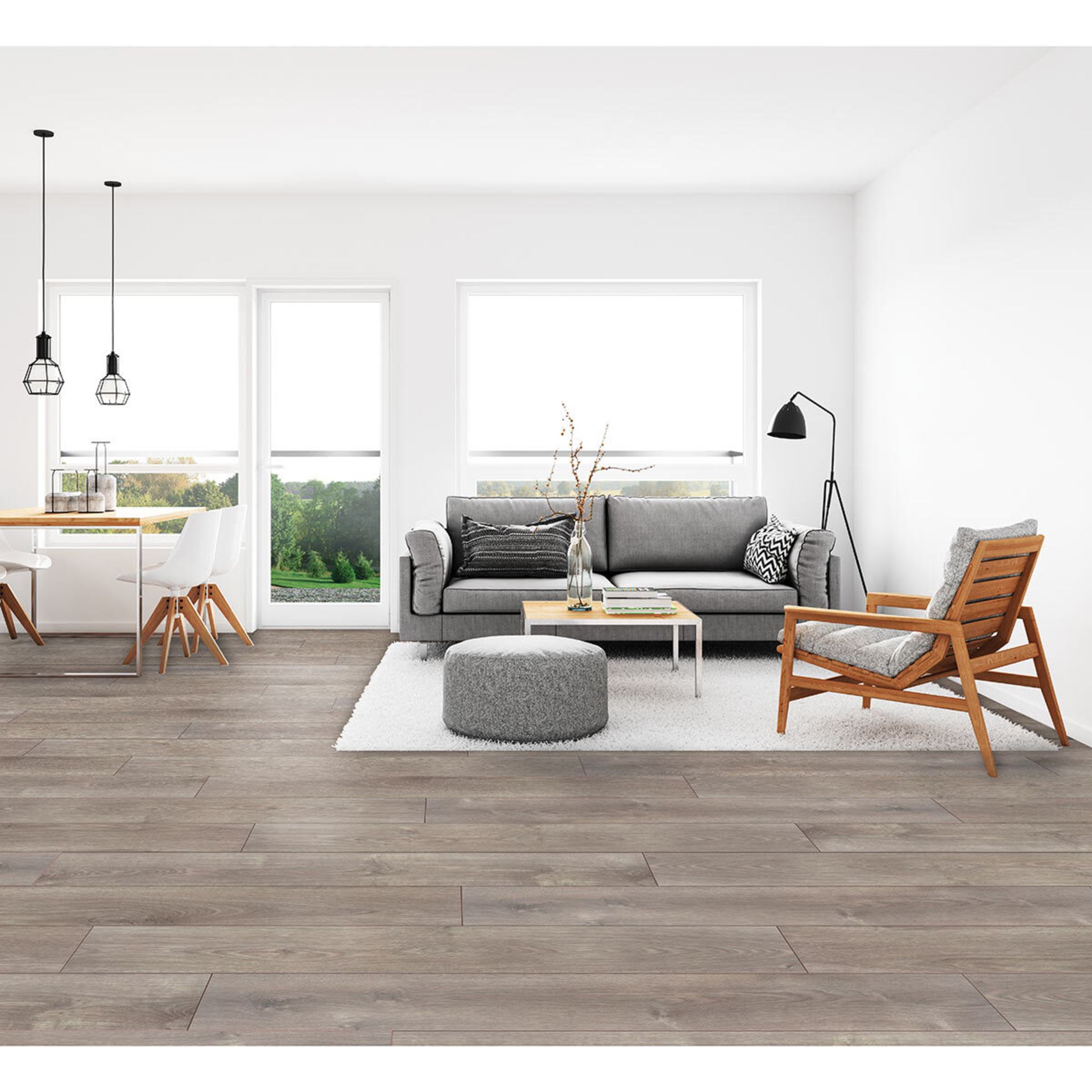 1 BOXED GOLDEN SELECT HARTFORD (OAK) SPLASH SHIELD AC5 LAMINATE FLOORING WITH FOAM UNDERLAY - (