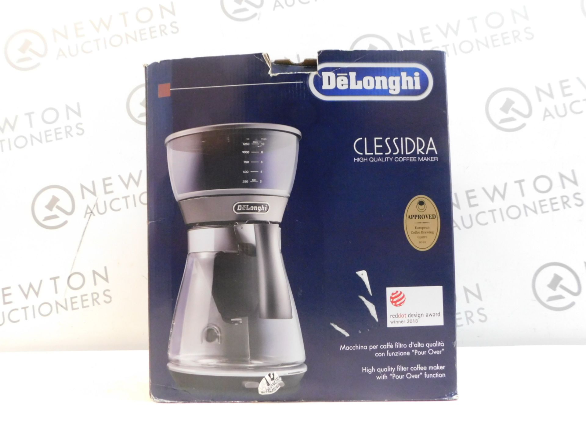 1 BOXED DELONGHI CLESSIDRA ICM17210 FILTER COFFEE MACHINE RRP Â£159 (POWERS ON)