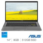 1 ASUS VIVOBOOK S14 S433E, INTEL CORE I5-1135G7, 8GB RAM, 512GB SSD, 14" LAPTOP WITH CHARGER RRP Â£