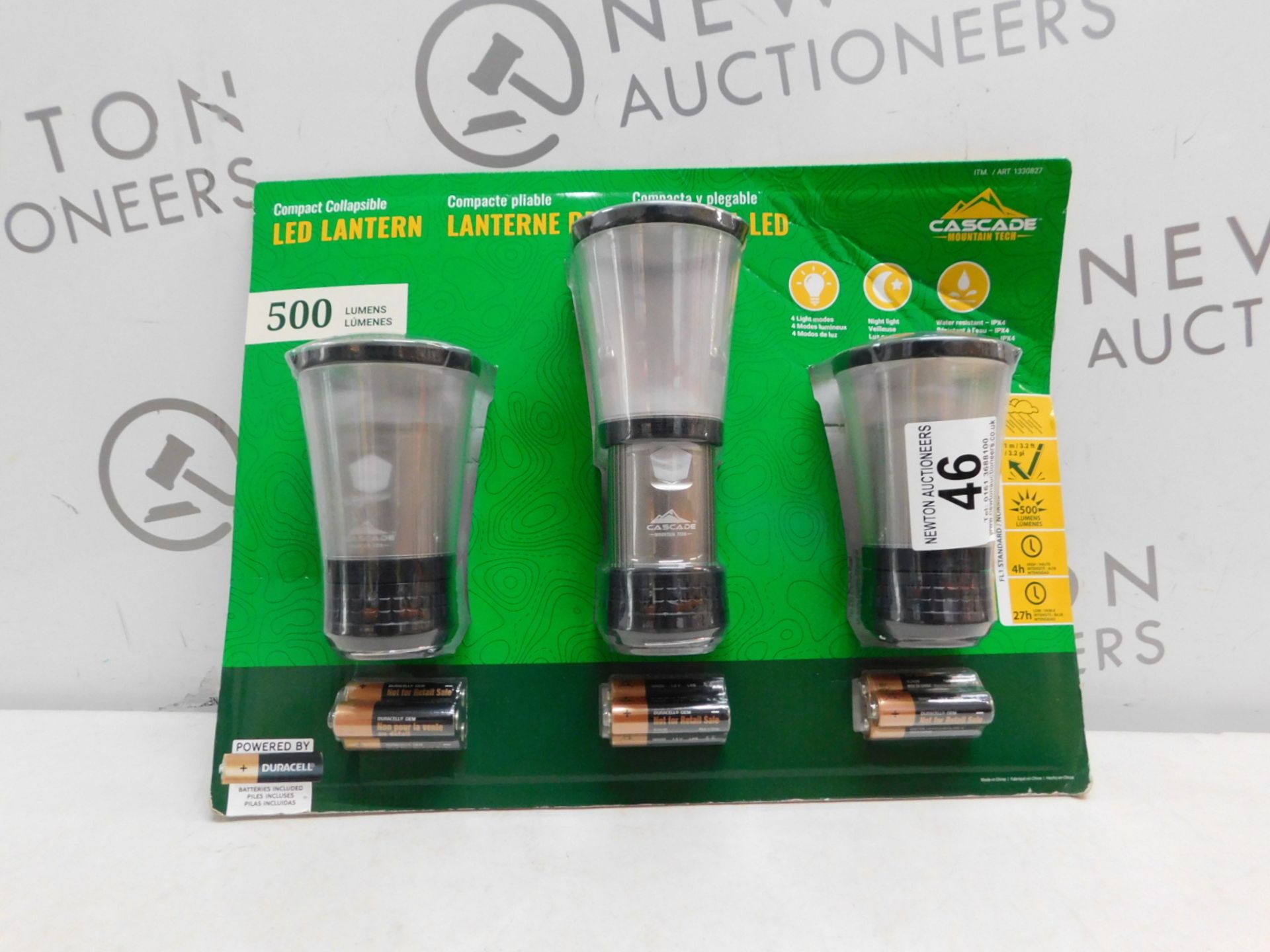 1 PACKED CASCADE MOUNTAIN TECH 3-PACK COLLAPSIBLE LED LANTERNS- 500 LUMEN RRP Â£29