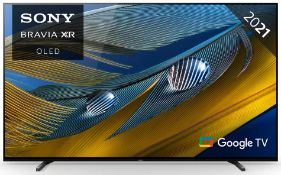 1 BOXED SONY BRAVIA 2021 MODEL 65A80J 65" SMART 4K ULTRA HD HDR OLED TV WITH GOOGLE TV & ASSISTANT