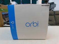 1 BOXED NETGEAR ORBI WHOLE HOME WIFI SYSTEM MODEL AC3000 COVERS UPTO 350 METERS SQUARED RRP Â£349