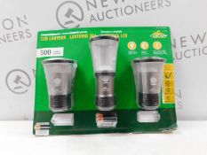 1 PACKED CASCADE MOUNTAIN TECH 3-PACK COLLAPSIBLE LED LANTERNS- 500 LUMEN RRP Â£29