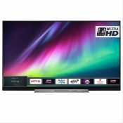 1 TOSHIBA 49" 49U7863DBC 4K ULTRA HD LED SMART TV WITH STAND AND REMOTE RRP Â£599 (WORKING, BUT NO