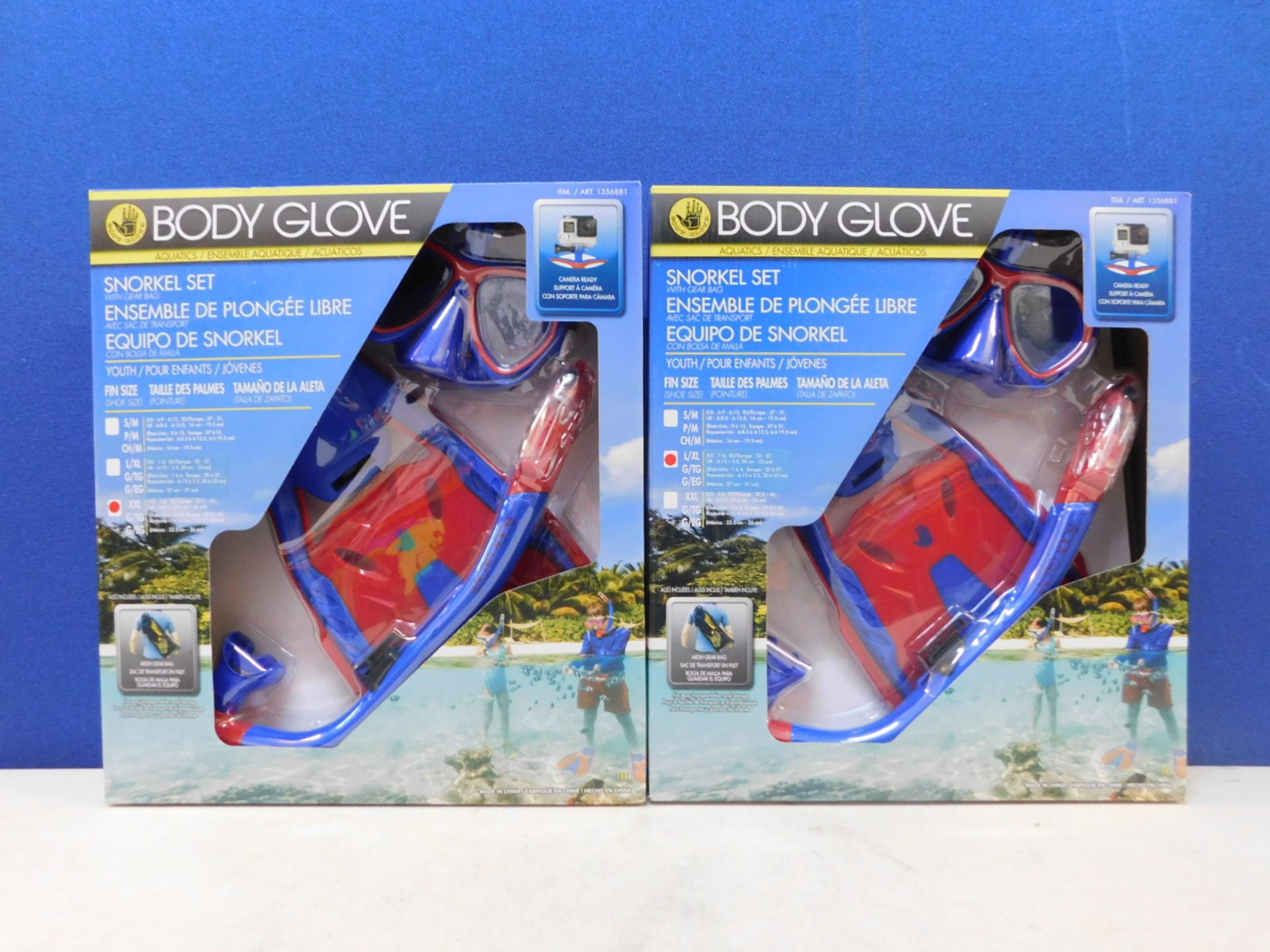 1 SET OF 2 BRAND NEW BOXED BODY GLOVE SNORKEL SET RRP Â£89