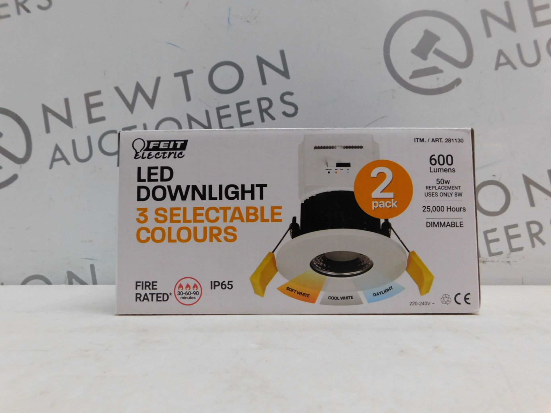 1 BOXED FEIT ELECTRIC 2-PACK LED FIRE-RATED DOWNLIGHT WITH 3-COLOUR TEMPERATURES RRP Â£29