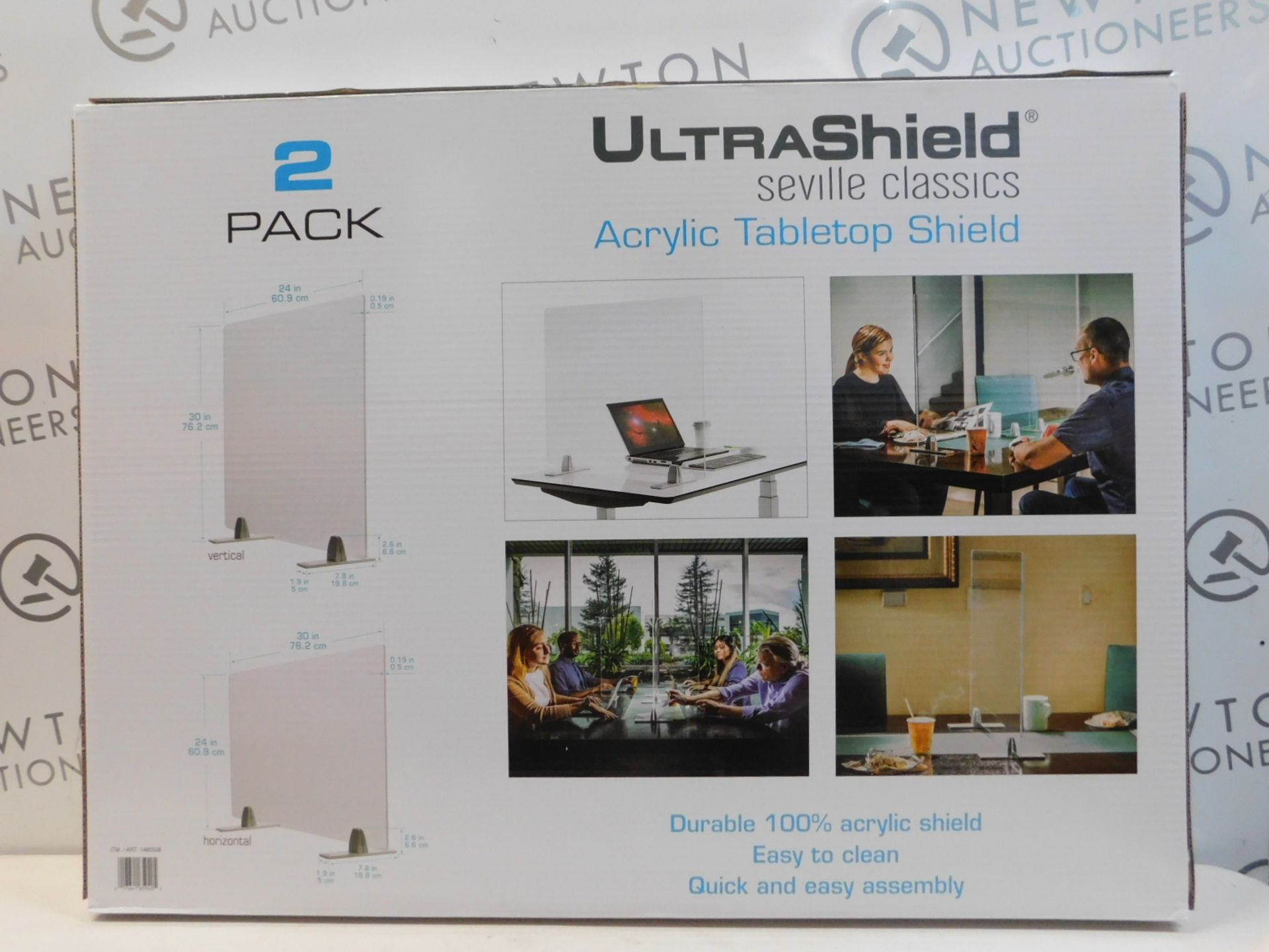 1 BRAND NEW BOXED SEVILLE CLASSICS ULTRASHIELD TABLE TOP SHIELD 2-PACK RRP Â£79.99