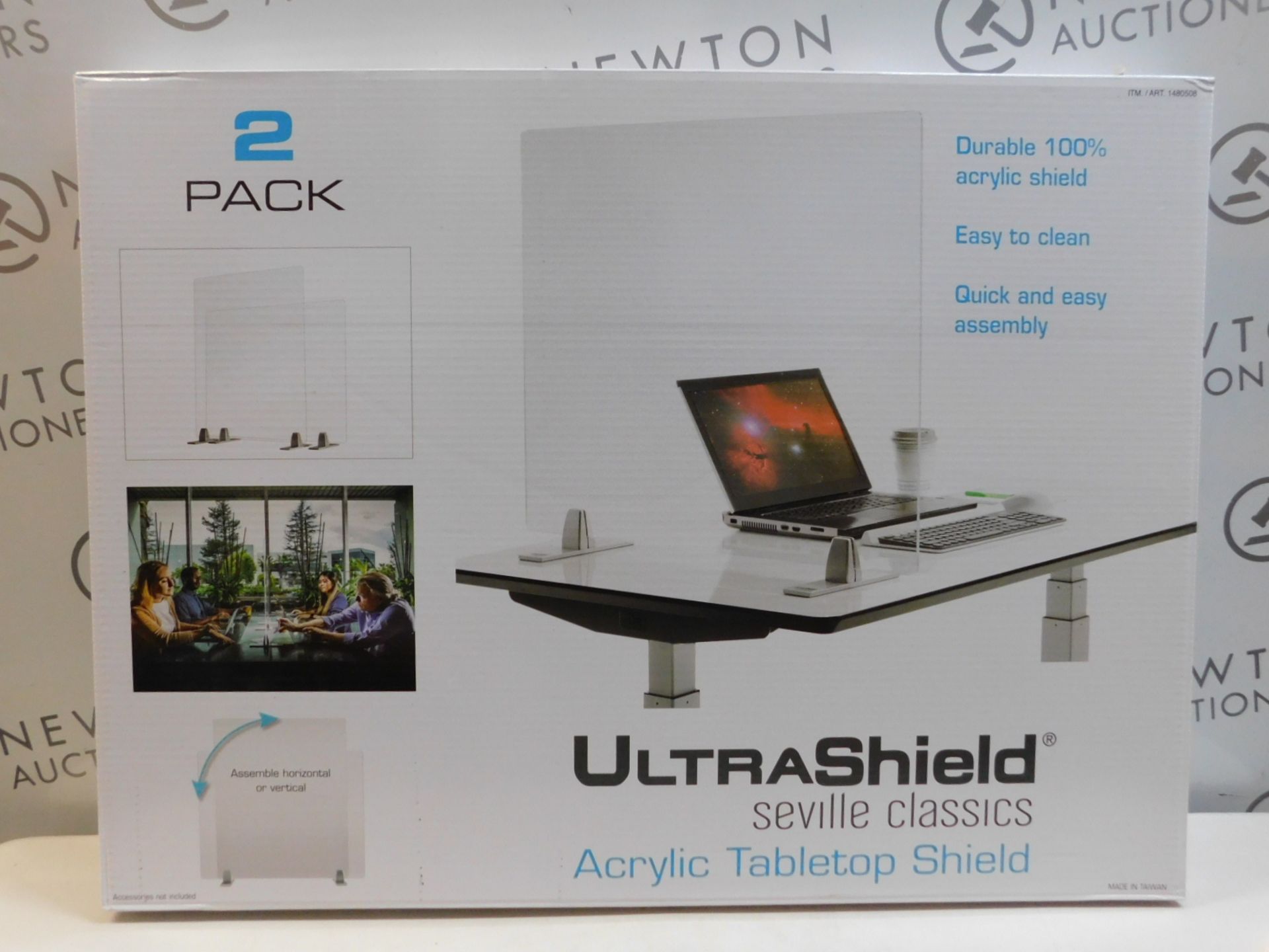 1 BRAND NEW BOXED SEVILLE CLASSICS ULTRASHIELD TABLE TOP SHIELD 2-PACK RRP Â£79.99