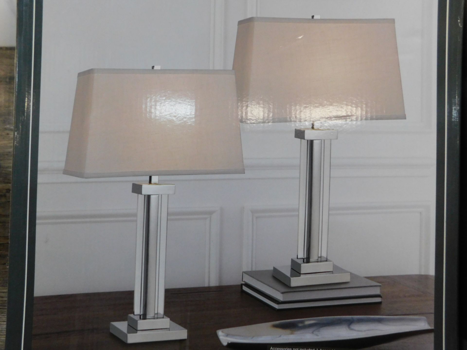 1 BOXED PAIR OF KATE CRYSTAL TABLE LAMPS RRP Â£79