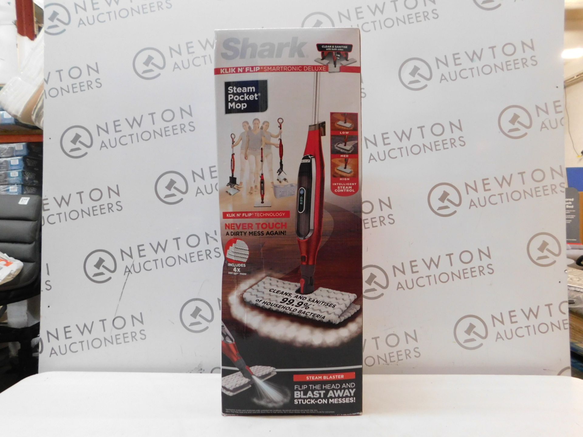 1 BOXED SHARK KLIK N FLIP STEAM POCKET MOP RRP Â£89.99