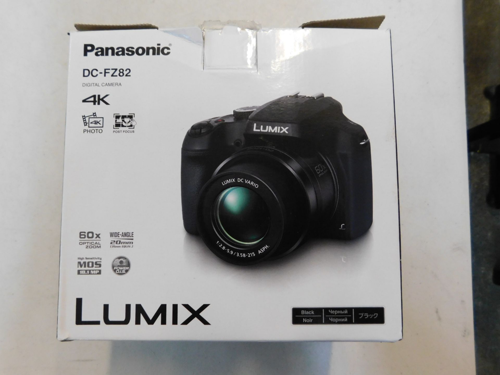 1 BOXED PANASONIC DC-FZ82 4K UHD 60X OPTICAL ZOOM DIGITAL BRIDGE CAMERA RRP Â£299