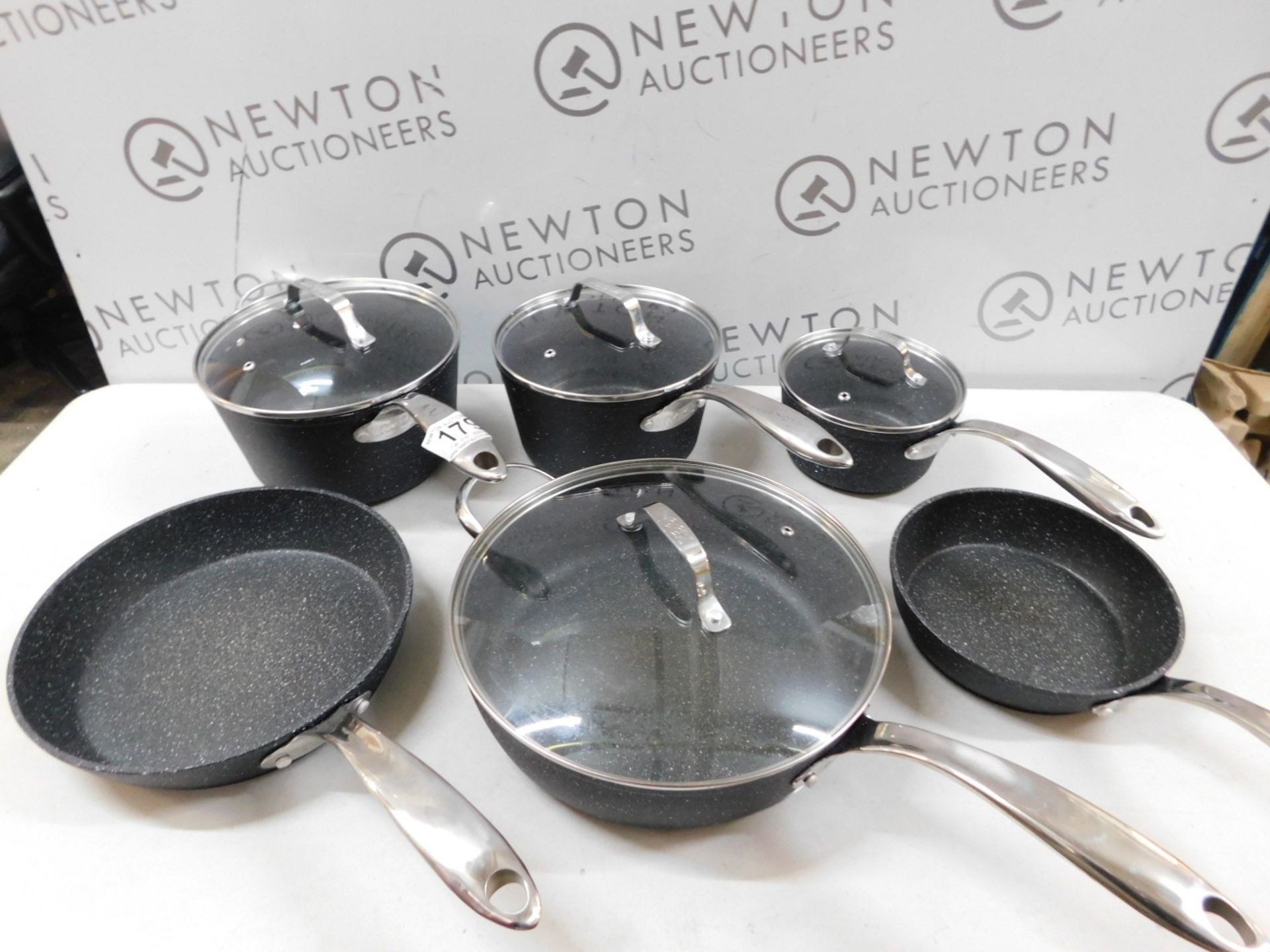 1 STARFRIT THE ROCK 10 PIECE COOKWARE PAN SET RRP Â£149.99