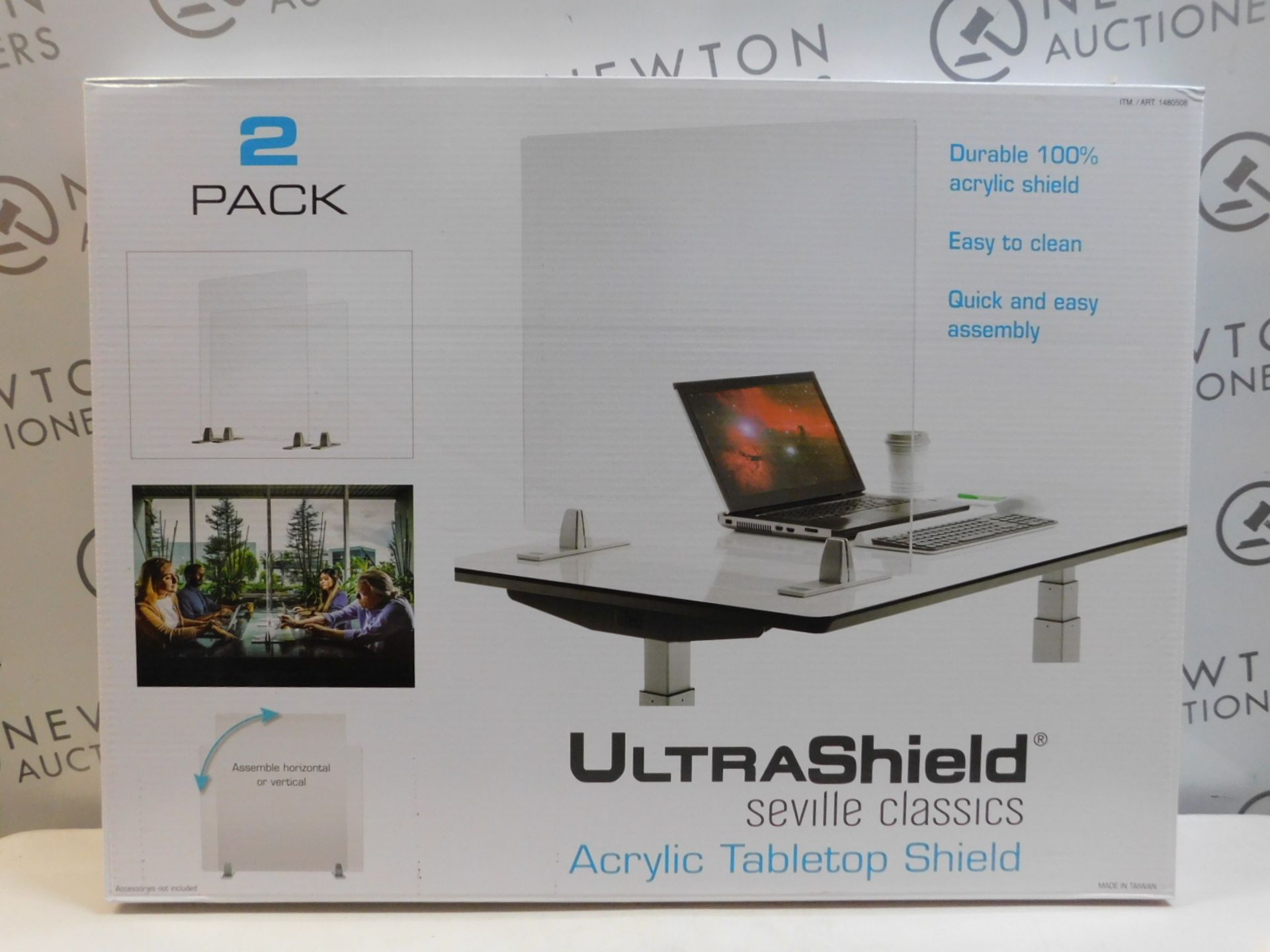 1 BRAND NEW BOXED SEVILLE CLASSICS ULTRASHIELD TABLE TOP SHIELD 2-PACK RRP Â£79.99