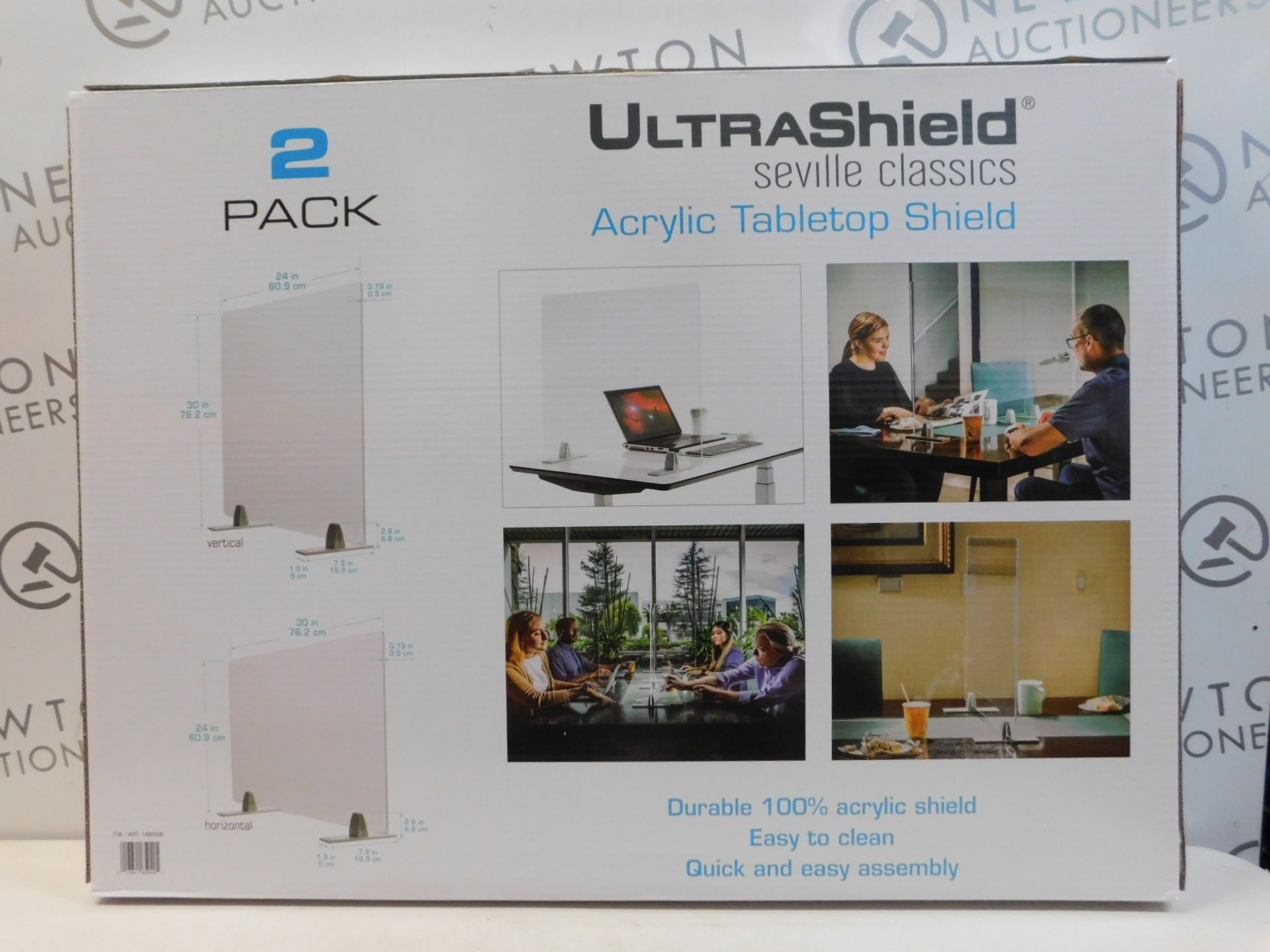 1 BRAND NEW BOXED SEVILLE CLASSICS ULTRASHIELD TABLE TOP SHIELD 2-PACK RRP Â£79.99